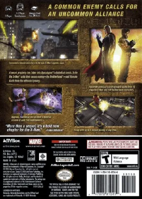 X-Men Legends II - Rise of Apocalypse box cover back